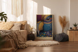 Paul Sinus Wandbild in 40x60cm Gilded Guardian Detailreiches Vogelportrait mit goldenen Akzenten
