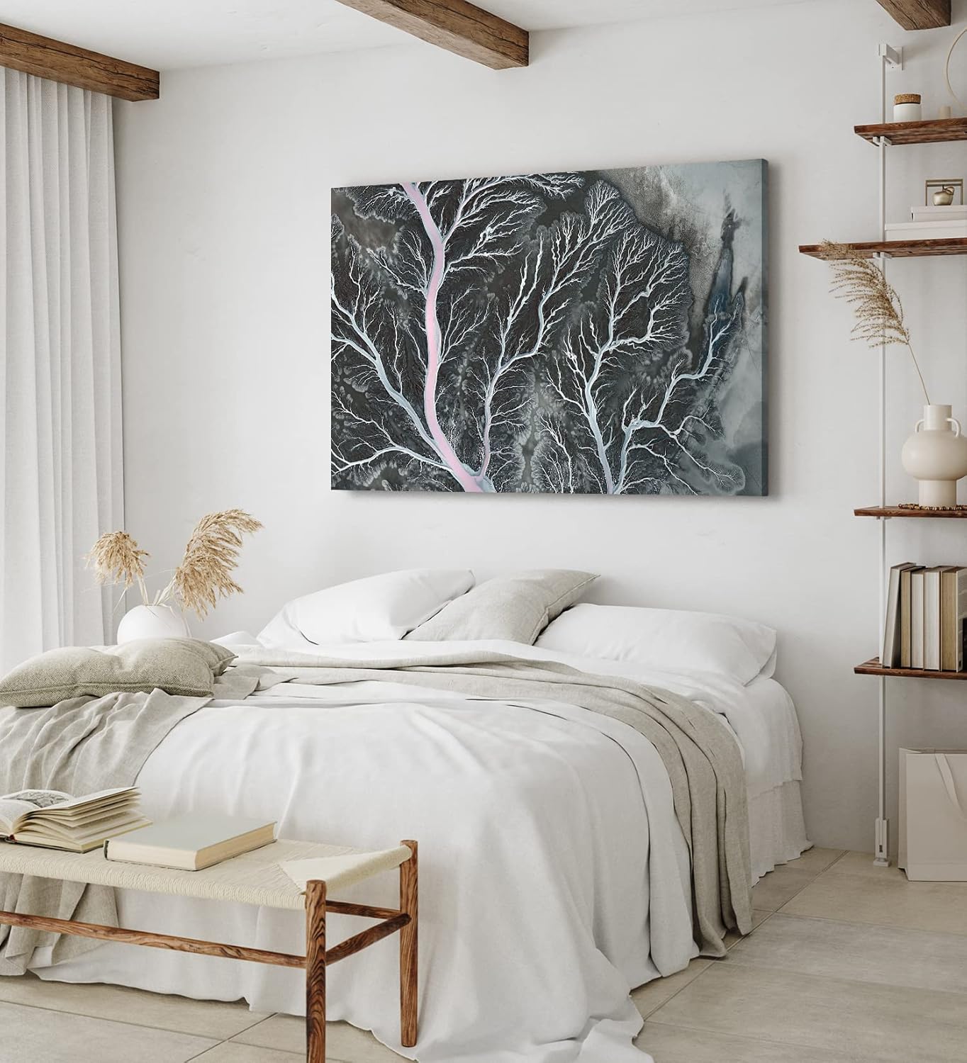 Paul Sinus Wandbild 120x80cm Luftaufnahme Flussadern Erde Kunstvoll Vogelperspektive