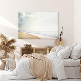 Paul Sinus Wandbild 120x80cm Strand Meer Wellen Horizont Himmel Sandstrand