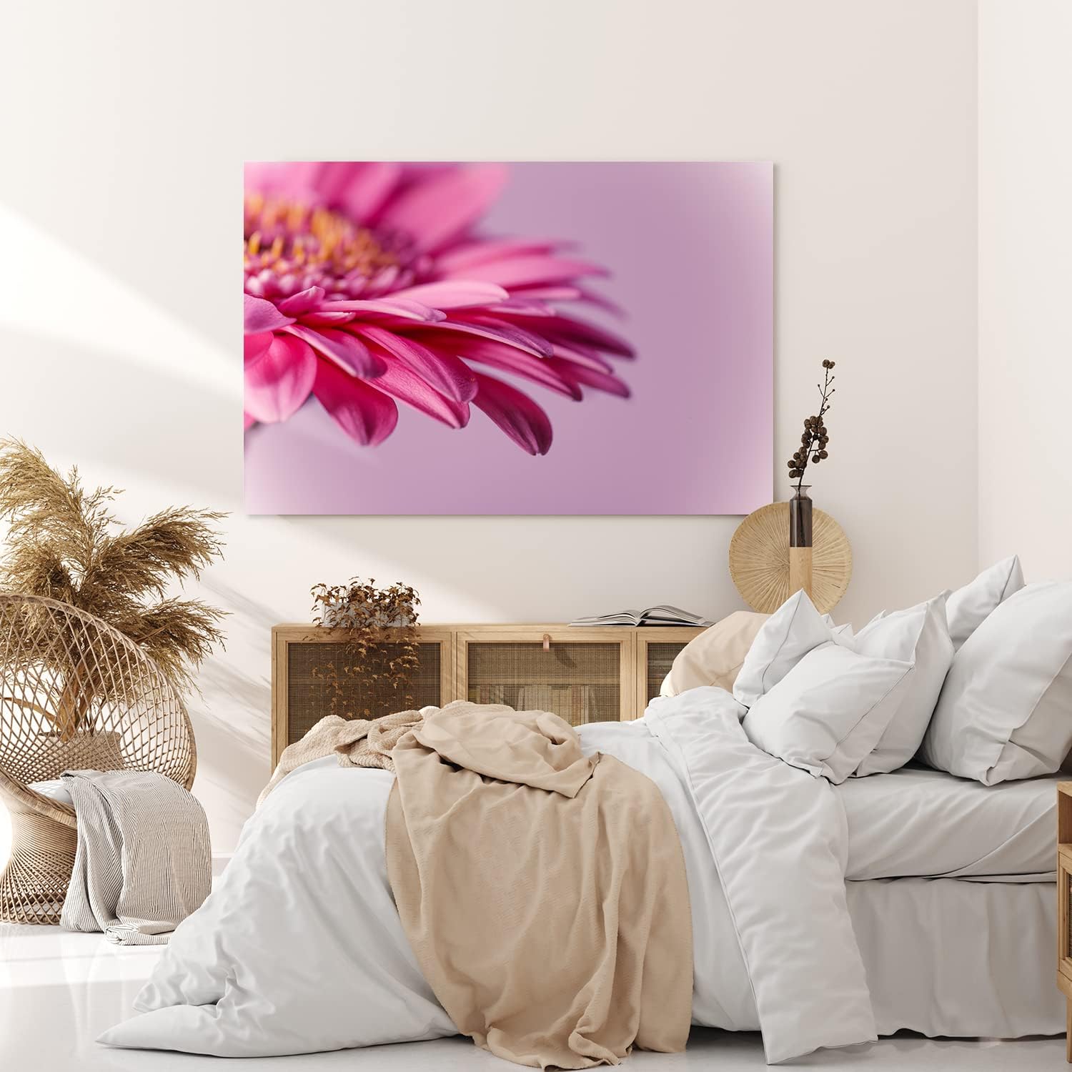 Paul Sinus Wandbild 120x80cm Barberton Blume Blüte Rosa Nahaufnahme Kunstvoll
