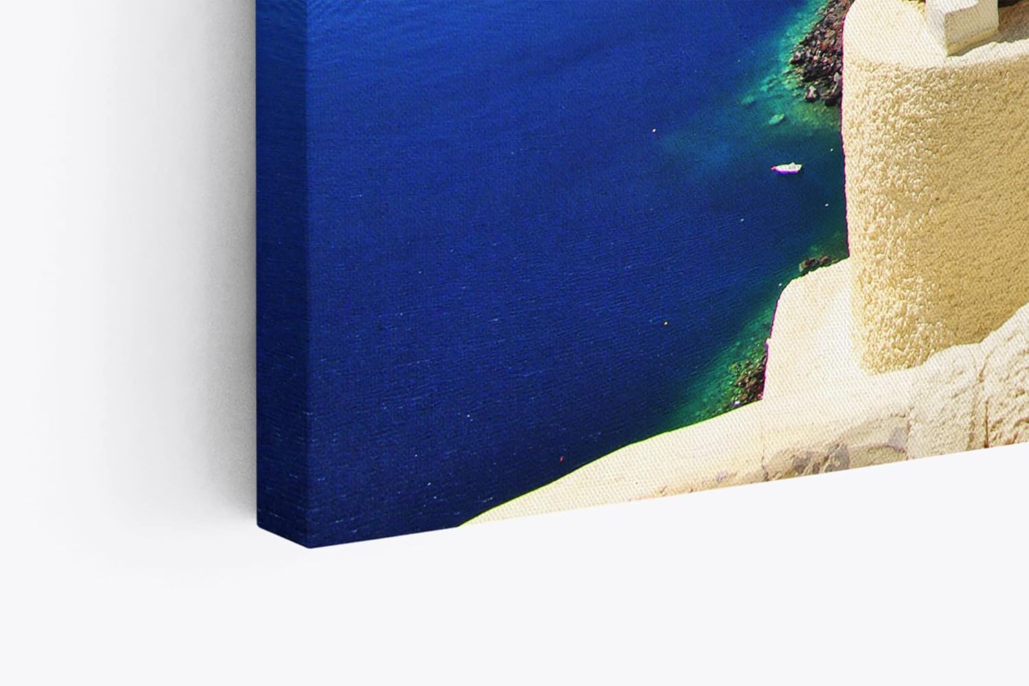 Paul Sinus Wandbild 120x80cm Santorini Mittelmeer Meer Blau weiße Häuser Griechenland