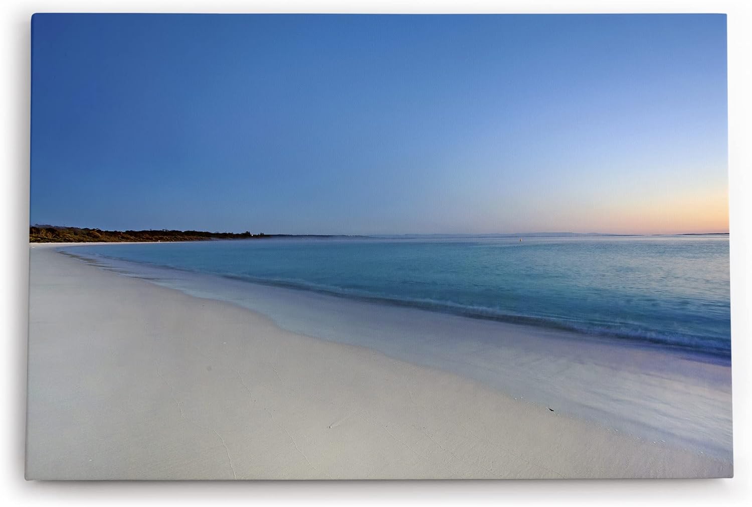 Paul Sinus Wandbild 120x80cm Stille See Meer Ozean Horizont Blau Sonnenuntergang