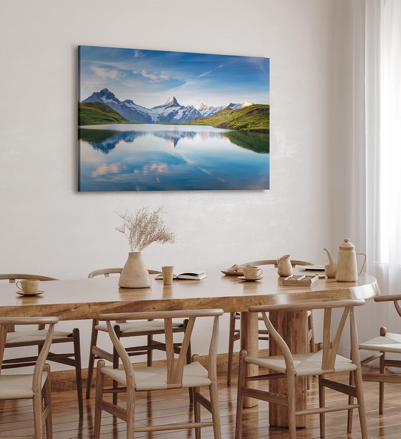 Paul Sinus Wandbild 120x80cm Bachalpsee Schweiz Alpensee See Landschaft Berggipfel