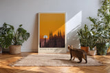 Paul Sinus Kunstdruck 40x60cm Duomo di Milano – Der Mailänder Dom im Sonnenuntergang als Silhouette vor goldenem Himmel