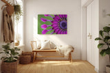 Sinus Art Wandbild 120x80cm Ausdrucksstarkes Blütendesign mit einzigartiger Form und intensiver Farbgebung
