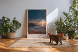 Paul Sinus Kunstdruck 40x60cm Atlantic Coast Portugal – Sonnenuntergang über atlantischer Bucht in dramatischem Licht