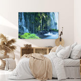 Paul Sinus Wandbild 120x80cm Oregon Wasserfälle Natur Wasser Grün USA