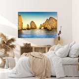 Paul Sinus Wandbild 120x80cm Cabo San Lucas Meer Felsen Sonnenuntergang Vögel
