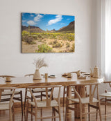 Paul Sinus Wandbild 120x80cm Kakteen Wüstenberge Mexiko Landschaft Sonnenschein