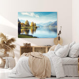 Paul Sinus Wandbild 120x80cm Schweiz Alpen See Berge Natur Sonnenschein Bergsee