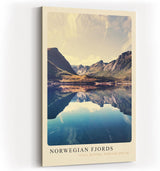 Paul Sinus Kunstdruck 40x60cm Norwegian Fjords majestätische Fjordlandschaft mit Spiegelung und stiller Weite