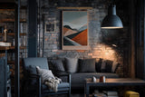 Paul Sinus Wandbild in 40x60cm Landscape in Planes – Abstrakte Landschaft in erdigen und kühlen Tönen für moderne Raumgestaltung