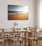 Paul Sinus Wandbild 120x80cm Strand Sandstrand Meer Horizont Sonne Wellen