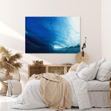 Paul Sinus Wandbild 120x80cm Welle von Innen Surfen Blau Ozean Meer Kunstvoll