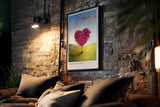 Paul Sinus Kunstdruck 40x60cm Tree of Love – Herzbaum im sonnendurchfluteten Frühlingsfeld