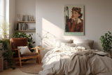 Paul Sinus Wandbild in 40x60cm Ready for Takeoff, Boys – Pin-up-Pilotin in Lederjacke und Fliegerbrille mit verträumtem Blick