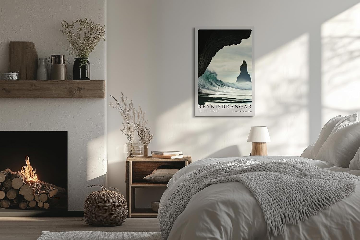 Paul Sinus Leinwandbild 40x60cm Leinwandbild Reynisdrangar Island Naturgewalt beeindruckende Wellen mystische Landschaft rauer Charme Nordatlantik