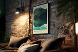 Paul Sinus Kunstdruck 40x60cm Norwegian Fjord mit Bergreflexion im klaren Wasser