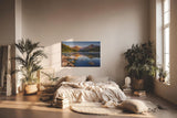 Sinus Art Wandbild 120x80cm Faszinierende Berglandschaft mit ruhigem See und perfekter Spiegelung für harmonische Raumwirkung