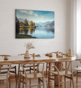 Paul Sinus Wandbild 120x80cm Schweiz Alpen See Berge Natur Sonnenschein Bergsee