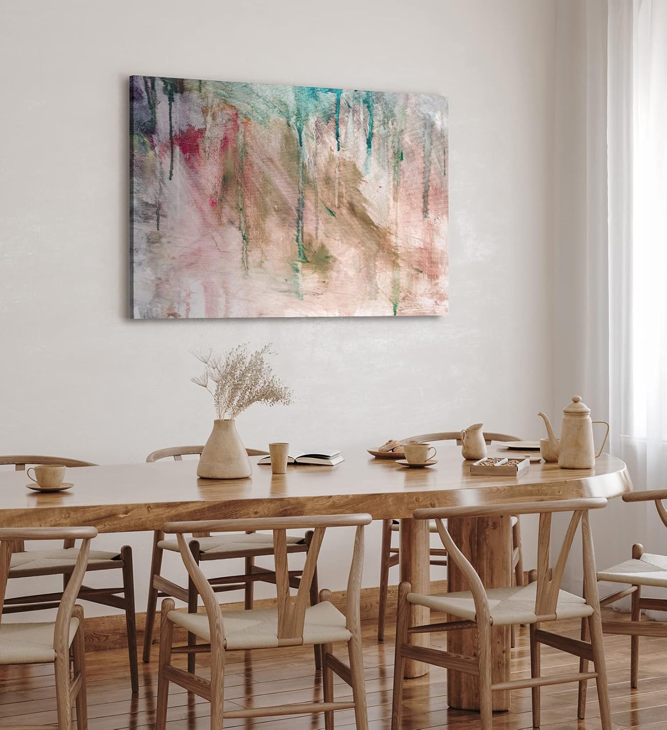 Paul Sinus Wandbild 120x80cm Abstrakte Struktur Kunstvoll Modern Farben Beige