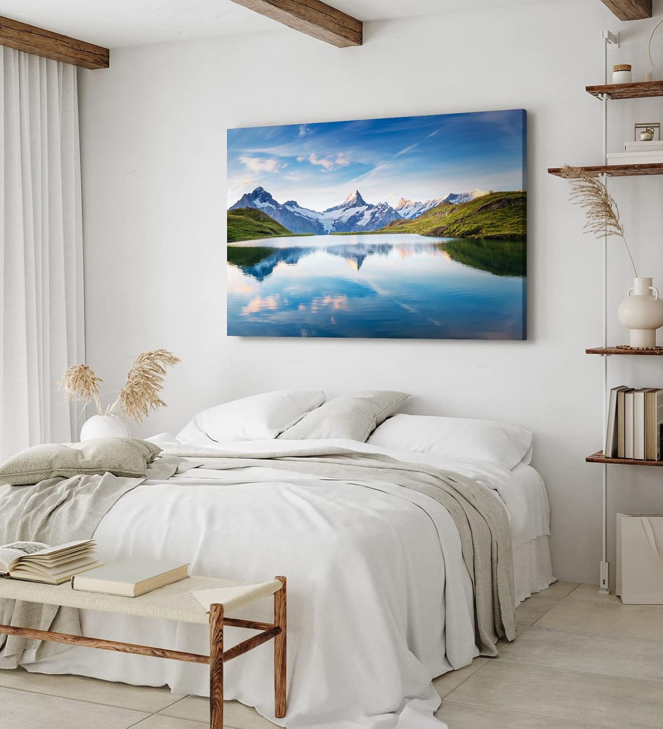 Paul Sinus Wandbild 120x80cm Bachalpsee Schweiz Alpensee See Landschaft Berggipfel