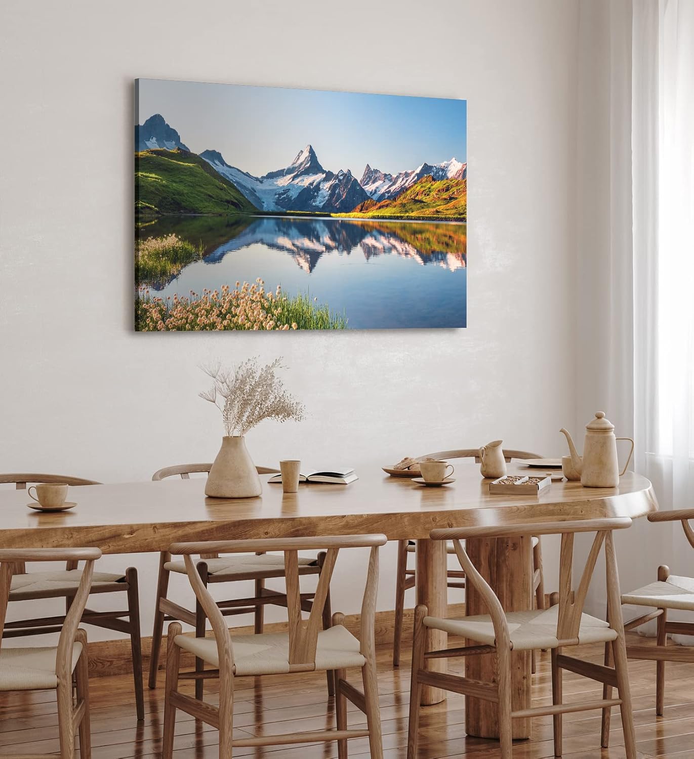 Paul Sinus Wandbild 120x80cm Bachalpsee Schweiz Alpensee See Landschaft Berggipfel