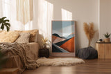 Paul Sinus Wandbild in 40x60cm Landscape in Planes – Abstrakte Landschaft in erdigen und kühlen Tönen für moderne Raumgestaltung
