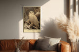 Paul Sinus Wandbild in 40x60cm Eyes of the North – majestätische Schneeeule in winterlicher Landschaft mit detailreicher Gefiederstruktur