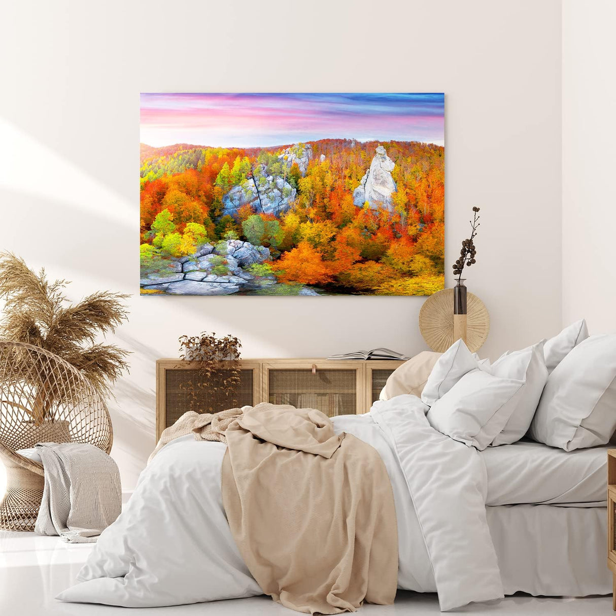 Paul Sinus Wandbild 120x80cm Herbstlandschaft Berge Felsen Natur Rumänien