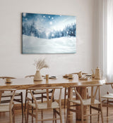 Paul Sinus Wandbild 120x80cm Schnee Winter Weiß Kunstvoll Schneeflocken