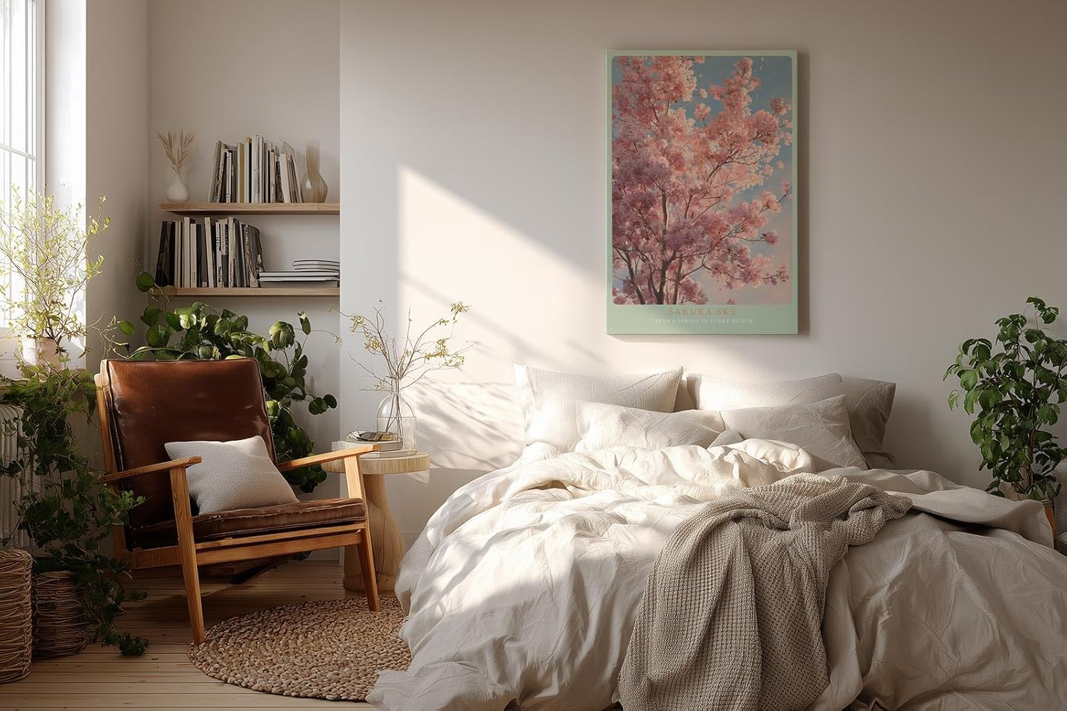 Paul Sinus Wandbild in 40x60cm Sakura Sky – prächtiger Kirschbaum in voller Blüte vor blauem Himmel