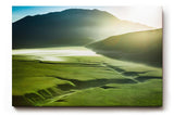 Sinus Art Wandbild 120x80cm Faszinierende Weite mit weichem Sonnenlicht und harmonischer Farbgebung
