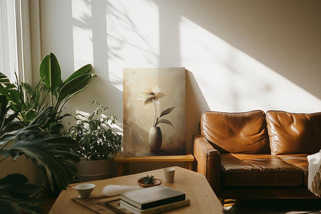 Paul Sinus 60x90cm Wandbild Pure Eleganz – Ausdrucksvolle Blume in Vase als stilvolles Highlight für florale Wandgestaltung