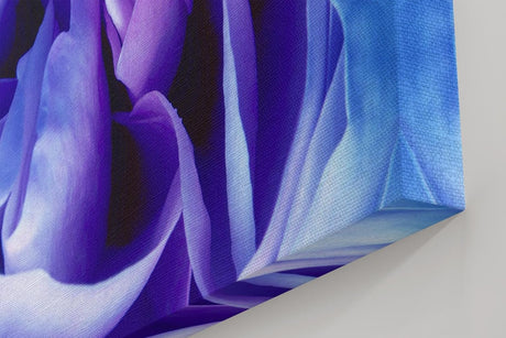 Sinus Art Wandbild 120x80cm Faszinierende Blütenwirbel in violetten und blauen Farbtönen mit edler Ausstrahlung