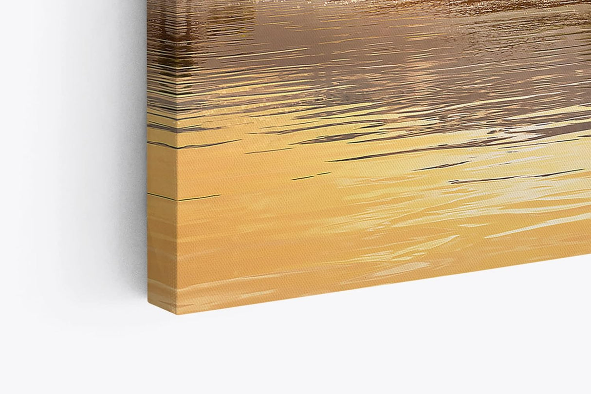 Paul Sinus Wandbild 120x80cm Afrika Nil Ägypten Fischerboot Fischer Fluss Sonnenuntergang