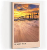 Paul Sinus Kunstdruck 40x60cm Sunset Pier Steg bei Sonnenuntergang The Last Light Riding the Tide
