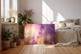Sinus Art Wandbild 120x80cm Stimmungsvolles Lavendel-Motiv mit leuchtenden Farben auf harmonischem Hintergrund