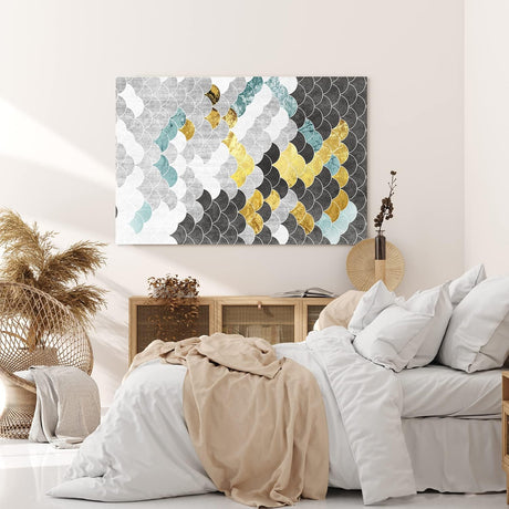 Paul Sinus Wandbild 120x80cm Dekoratives Bild Schuppenmuster Minimal Modern