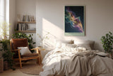Paul Sinus Wandbild in 40x60cm The Dance of Light – abstrakte Lichtkomposition in fließenden Regenbogenfarben für kreative und moderne Raumgestaltung