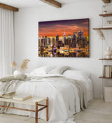 Paul Sinus Wandbild 120x80cm New York bei Nacht Wolkenkratzer Skyline