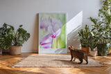 Paul Sinus Kunstdruck 40x60cm Spring Veil Zarte Frühlingsblüten in Rosa und Grün Softness Unfolded in Pink and Green