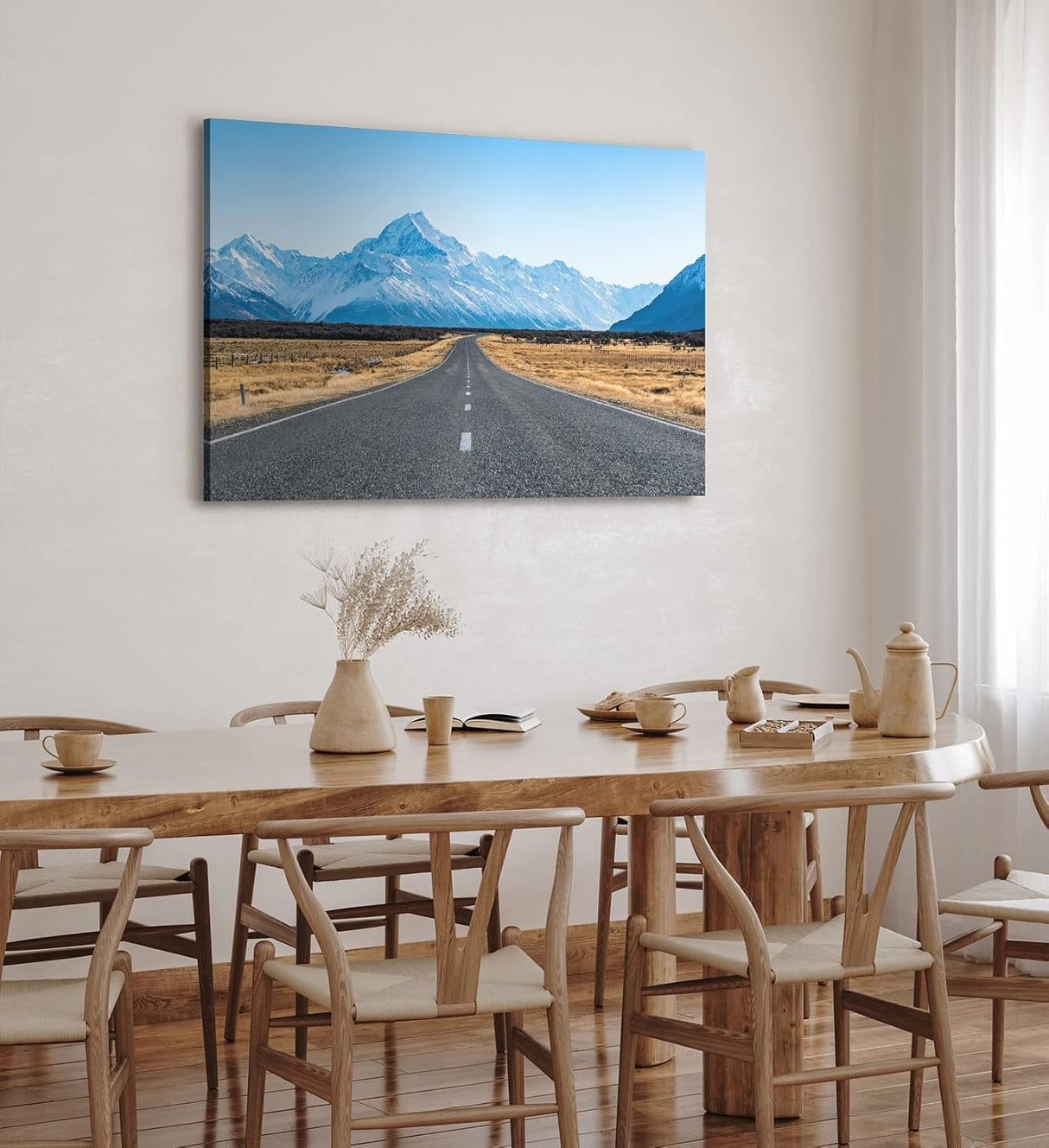 Paul Sinus Wandbild 120x80cm Aoraki Mount Cook Neuseeland Straße Berggipfel Berge