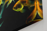 Sinus Art Wandbild 120x80cm Anmutige Darstellung von Goldfischen in harmonischer Farbkomposition