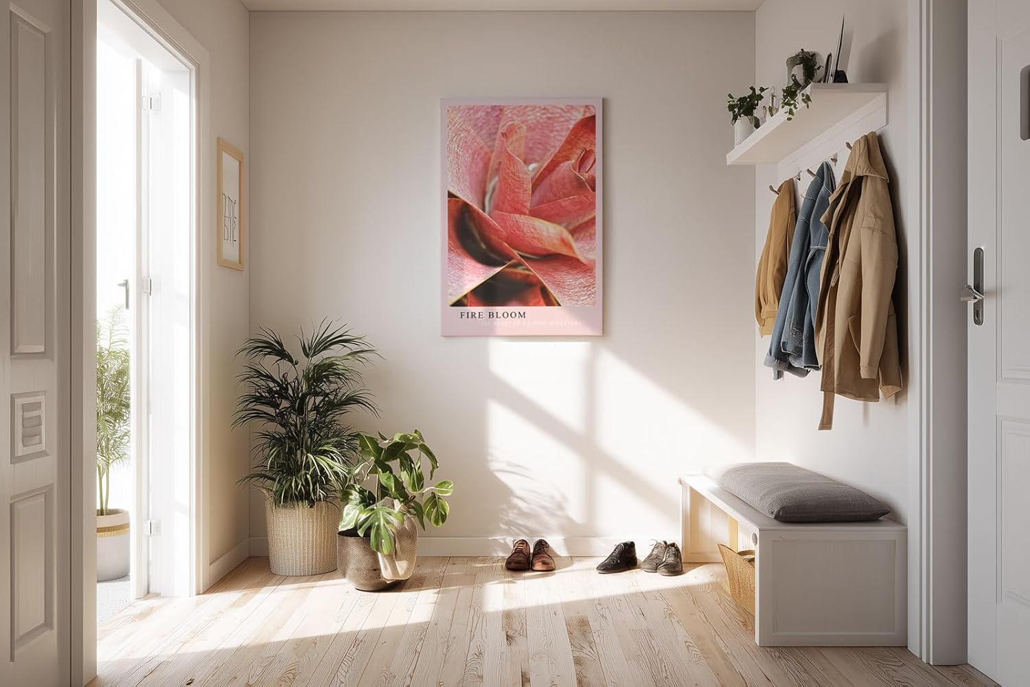 Paul Sinus Kunstdruck 40x60cm Pflanze Makro Rot Struktur Natur Tropisch Fire Bloom