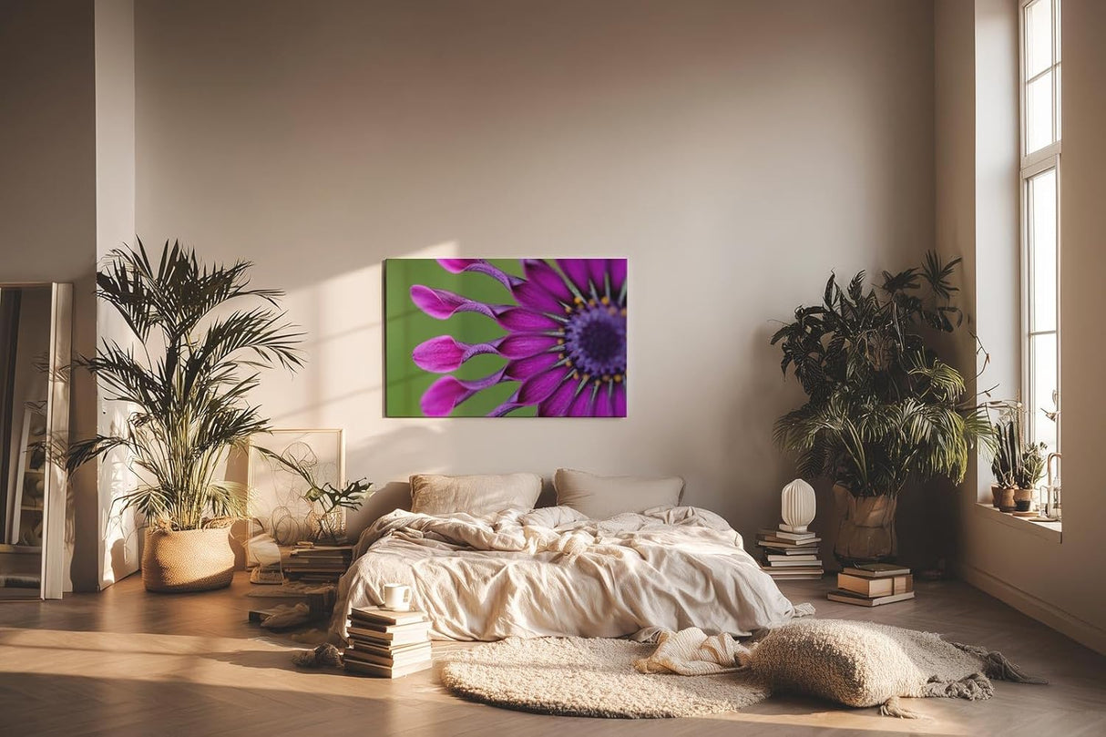 Sinus Art Wandbild 120x80cm Ausdrucksstarkes Blütendesign mit einzigartiger Form und intensiver Farbgebung