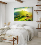 Paul Sinus Wandbild 120x80cm Asien Thailand Reisfelder Berge Hügel Natur Landschaft Grün
