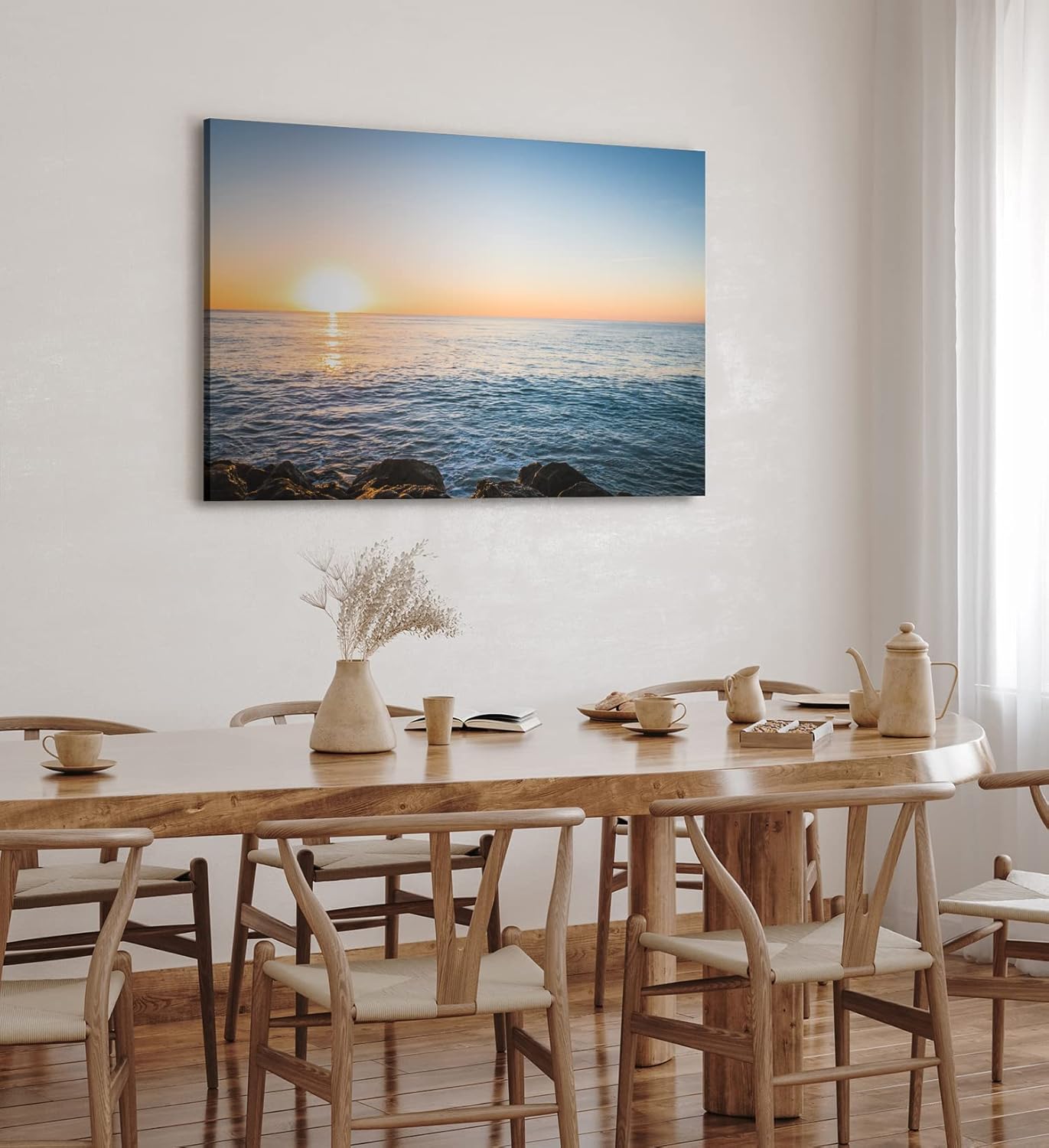 Paul Sinus Wandbild 120x80cm Sonnenuntergang Horizont Ozean Meer Abendröte
