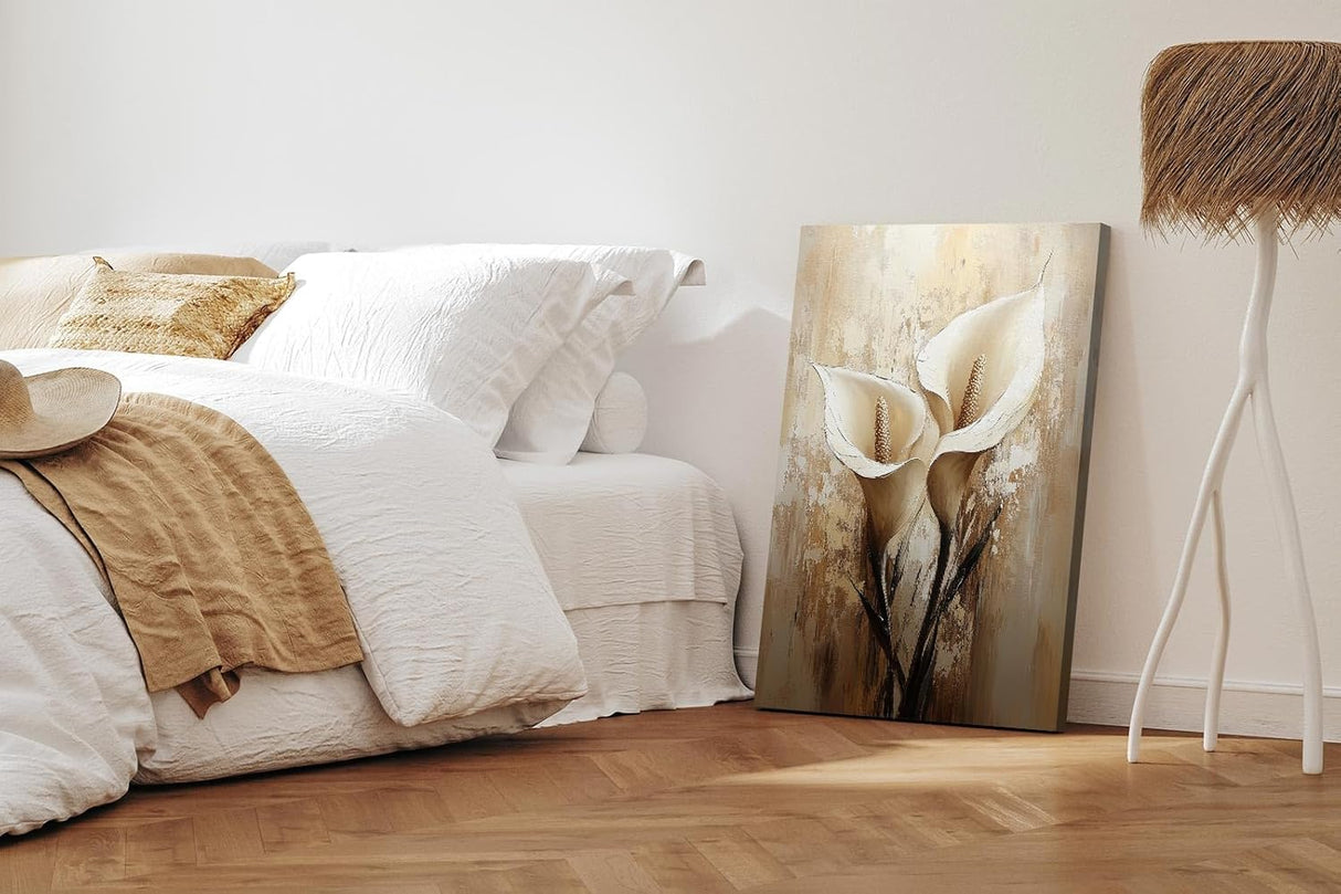 Paul Sinus 60x90cm Wandbild Calla in Creme – Stilvolle Eleganz in floraler Perfektion Blume