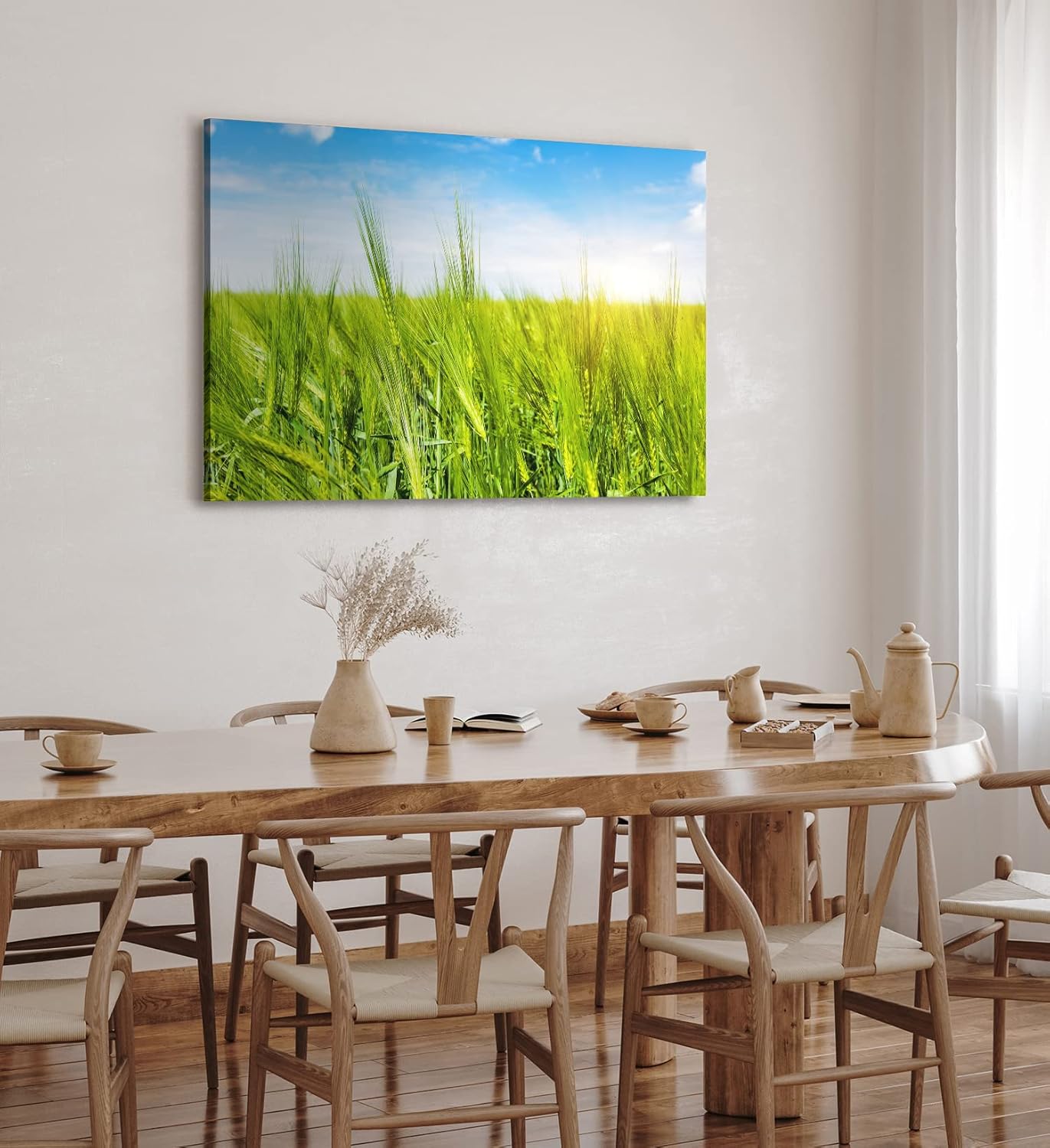Paul Sinus Wandbild 120x80cm Weizenfeld Weizen Sommer blauer Himmel Natur